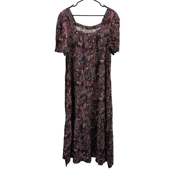 Anthropologie Maeve Lisabetta Maxi Dress Purple Boho Large - Picture 2 of 11